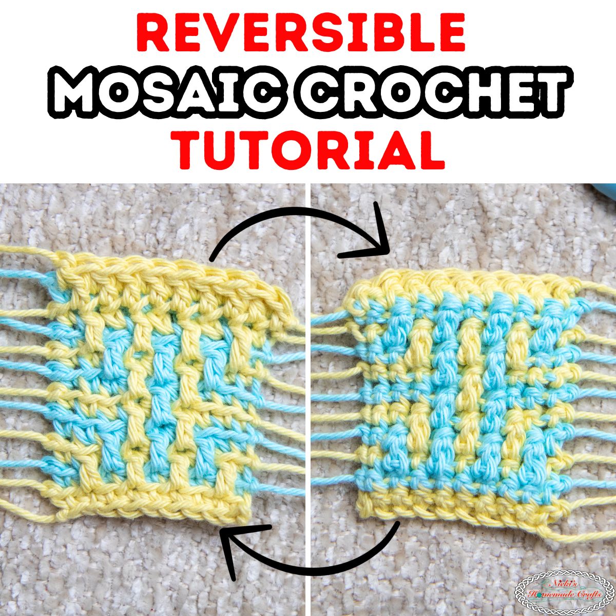 How to: Reversible Overlay Mosaic Crochet - Free Tutorial - Nicki's  Homemade Crafts