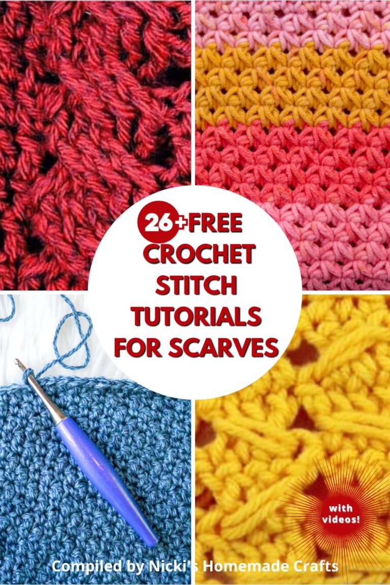 26+ Crochet Scarf Stitches for Your Next Project - Nicki's Homemade Crafts