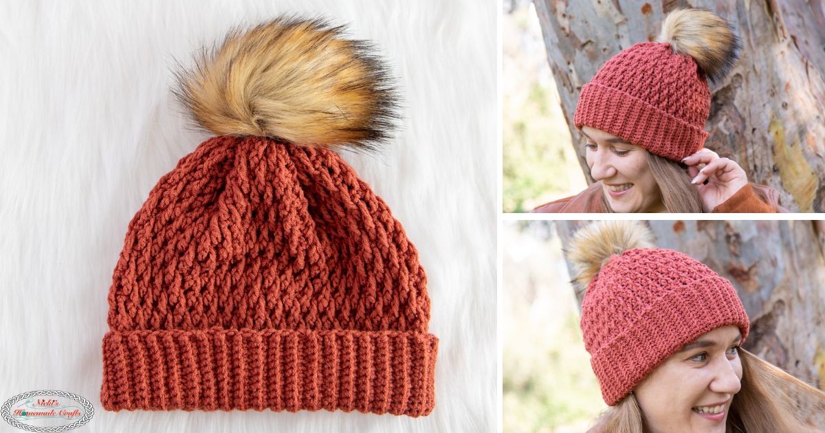 Raised Ripple Alpine Stitch Crochet Hat - FREE Pattern - Nicki's ...