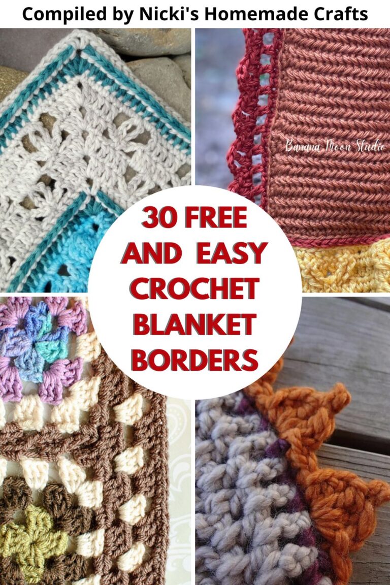 30 Free and Easy Crochet Blanket Borders - Nicki's Homemade Crafts