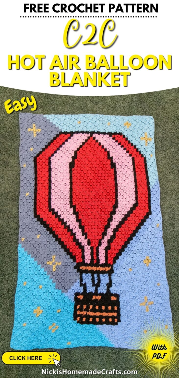 C2C Hot Air Balloon Blanket - Free Crochet Pattern - Nicki's Homemade ...